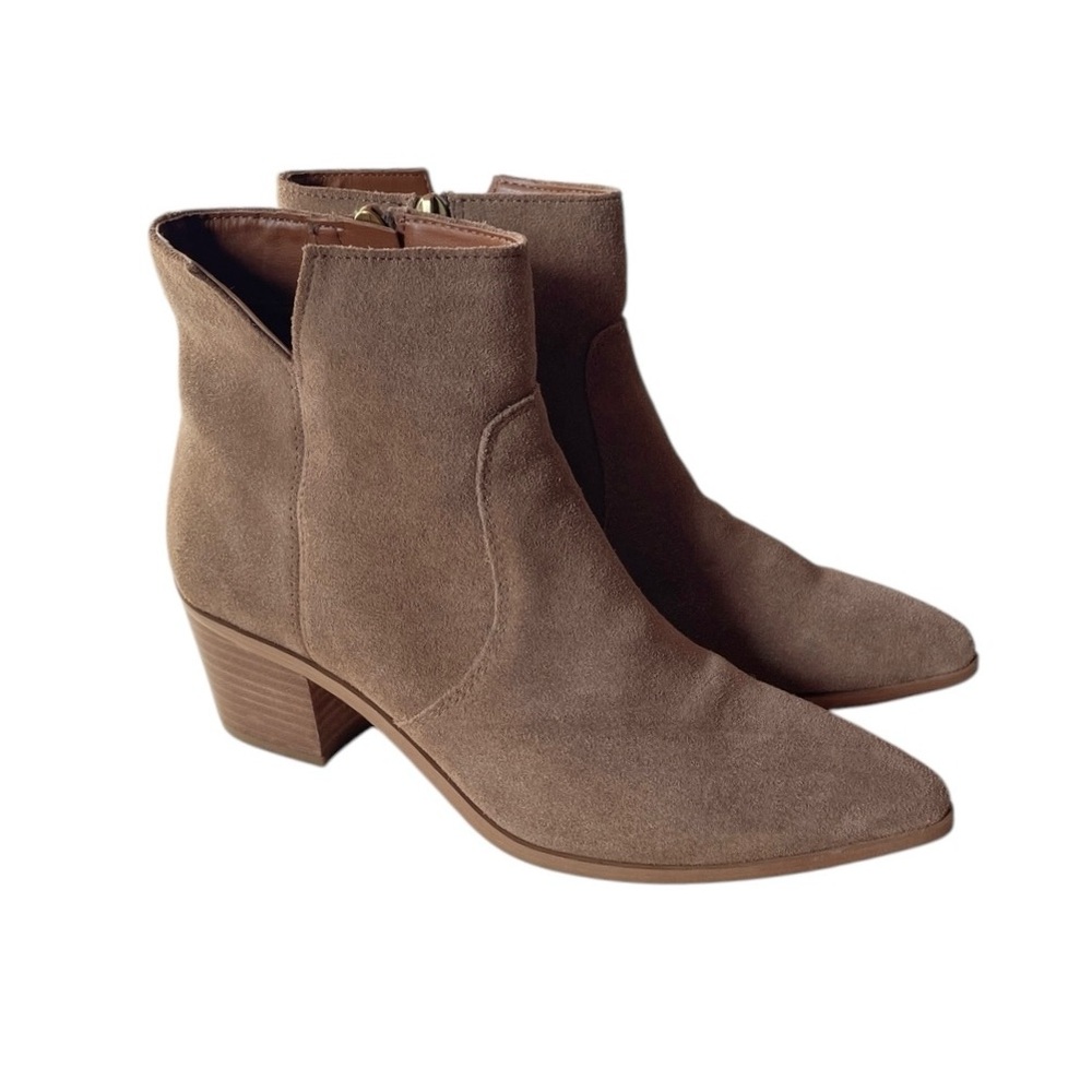 Franco Sarto Shaina taupe suede ankle boots size 8